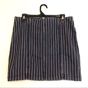 NWOT Altar’d State pin stripe skirt navy pink whit